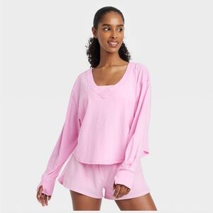 JoyLab V-Neck Long Sleeve Top